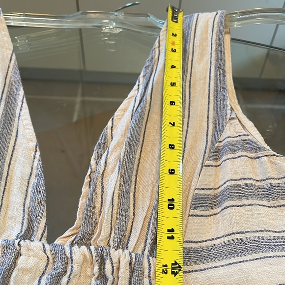 Luisa Rocco, M, linen, deep v front & back, adjust bodice back gather, boho, EUC - Picture 8 of 11